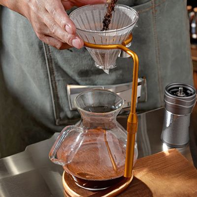 Estacionamiento de goteo de café de cobre para preparar café en casa o en el restaurante