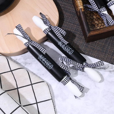 High Value Bow Design Mini Silk Screen Rolling Pin para hornear en el hogar en color personalizado