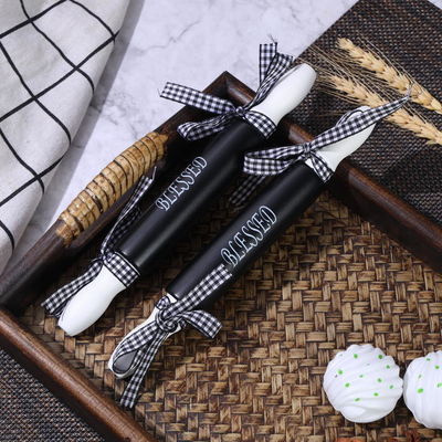 High Value Bow Design Mini Silk Screen Rolling Pin para hornear en el hogar en color personalizado