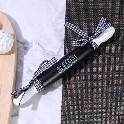 High Value Bow Design Mini Silk Screen Rolling Pin para hornear en el hogar en color personalizado