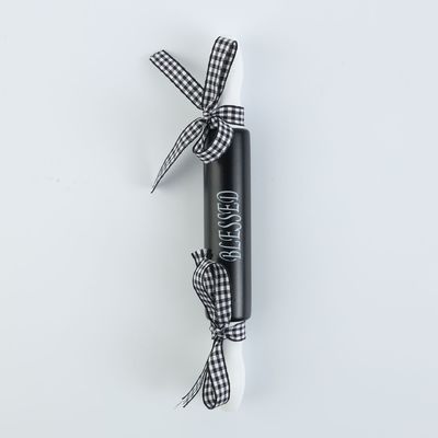 High Value Bow Design Mini Silk Screen Rolling Pin para hornear en el hogar en color personalizado