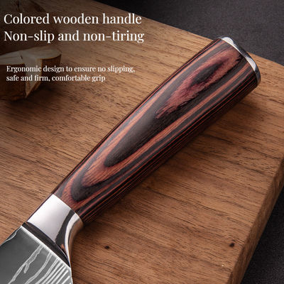 2024 Caliente regalo personalizado cuchillo de bricolaje conjunto con acero inoxidable y mango de madera Pakka