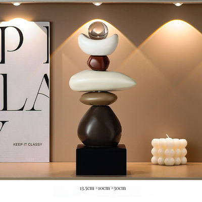 Diseño Art déco estilo de piedra de bambú ornamentos de resina directamente para mejoras estéticas