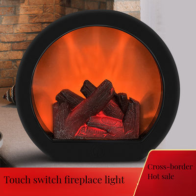 Cementos de cristal lámpara de pared LED batería toque de la llama de la chimenea luz para iluminación interior
