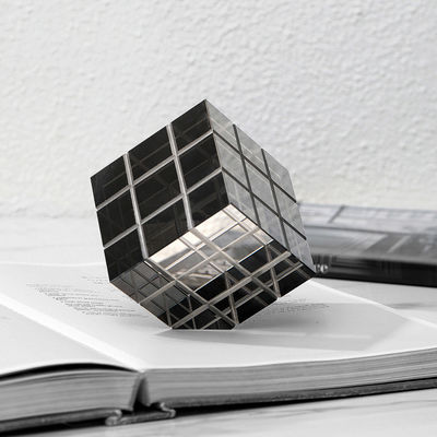 Diseño Art déco en su mejor momento Cubo de Rubik Artesanía de vidrio para decoración del hogar y la oficina