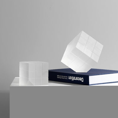 Art déco Cubo de vidrio de Rubik Un elegante paquete de una sola pieza para decoraciones del hogar