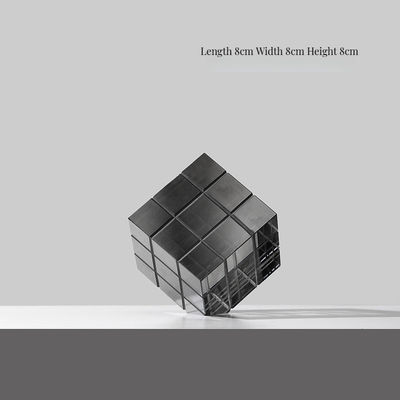 Cubo de Rubik de vidrio elegante para el hogar y la oficina Decoración de la mesa Envase de una sola pieza