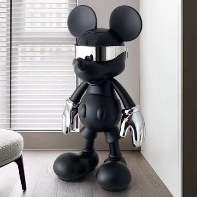 Piezas de decoración para el hogar Cyberpunk moderno Mickey Mouse Ornamentos de cerámica en un diseño elegante