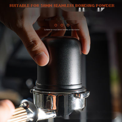 Taza de café de acero inoxidable tallada moderna para dispensar polvo sin manos