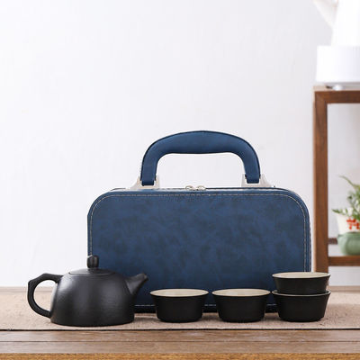Set de té de viaje al aire libre de estilo moderno con logotipo personalizable y porcelana sostenible