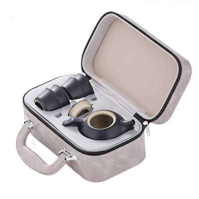Set de té de viaje al aire libre de estilo moderno con logotipo personalizable y porcelana sostenible
