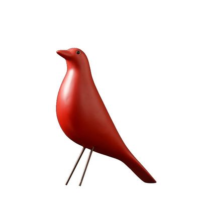 Ornamentos de pájaros de resina de color personalizado en estilo Art Deco popular para mesas de sala de estar
