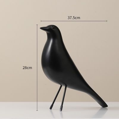 Ornamentos de pájaros de resina de color personalizado en estilo Art Deco popular para mesas de sala de estar