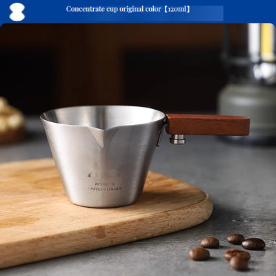 120ml de acero inoxidable taza de café con manguera chorro de espuma jarra de espuma logotipo personalizado