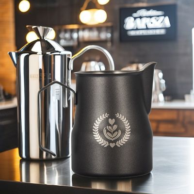 Un recipiente especial de café de acero inoxidable de 350 ml / 500 ml con diseño de estilo americano