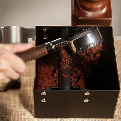 Caja de café de acero inoxidable cuboide Removible Base antideslizante para el hogar