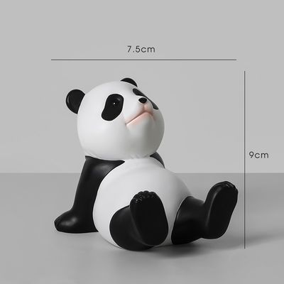 Diseño estilo Art Deco Bamboo Resin Stand para teléfonos y tabletas con un diseño de panda