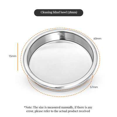 Herramienta de filtro portátil ciego de acero inoxidable de 58 mm para máquinas de café para el hogar y el restaurante