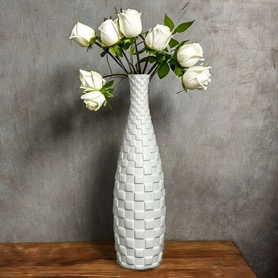 Vaso de concha de Capiz Blanco Moderno Exquisita Decoración para Diseño de Interiores