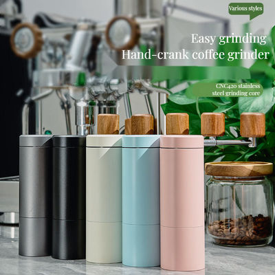 Molino de café de diseño manual moderno con barra de cerámica y control de rugosidad externa