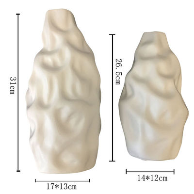 Casa Restaurante Hotel Decoración Vaso de porcelana plateado moderno en acabado mate