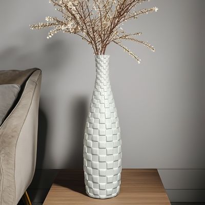 Logotipo personalizado aceptable Elegante diseño moderno y vintage Vaso de concha de Capiz blanco alto