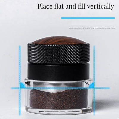 Barista Tamper de café 51mm 53mm 58.35mm Acero inoxidable con tapa de madera de nuez Herramientas de café