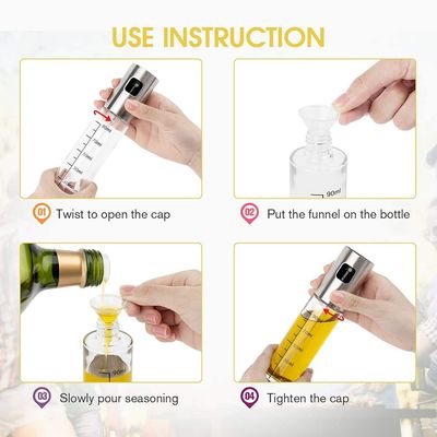 Dispensador de botellas de aceite de cocina para cocinar en la cocina de Lecitus de plata