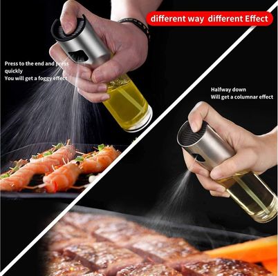 Dispensador de botellas de aceite de cocina para cocinar en la cocina de Lecitus de plata