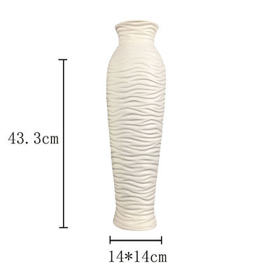 Vaso de flores de cerámica de diseño nórdico único para la decoración del hogar y el ornamento del salón