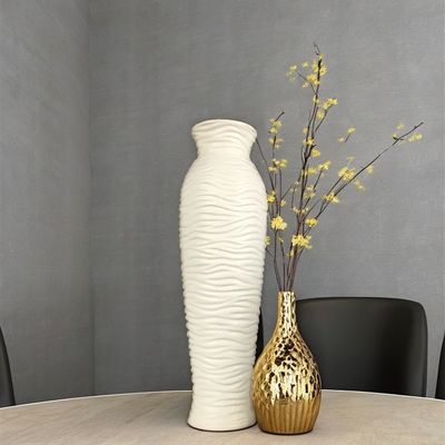 Vaso de flores de cerámica de diseño nórdico único para la decoración del hogar y el ornamento del salón