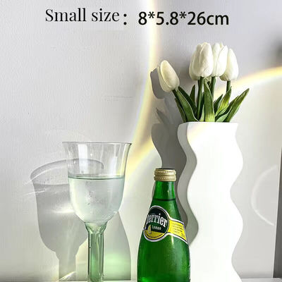 Decoración de la mesa de comedor del cielo estrellado Vaso cerámico blanco moderno y elegante para la decoración del hogar