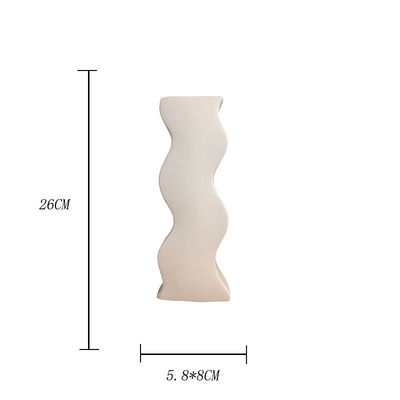 Decoración de la mesa de comedor del cielo estrellado Vaso cerámico blanco moderno y elegante para la decoración del hogar
