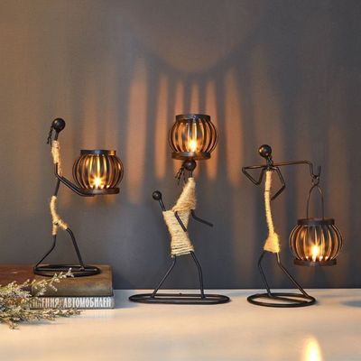 Aromaterapia de plata soporte de candeleros de hierro ideal para la decoración del hogar Decoración de bodas