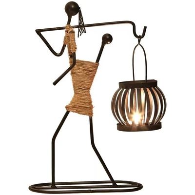 Tamaños personalizados Candelabro romántico de plata de hierro para Navidad y decoración del hogar