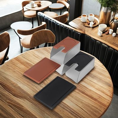 Estación de manipulación de café ecológica para los amantes del espresso madera sólida y acero inoxidable