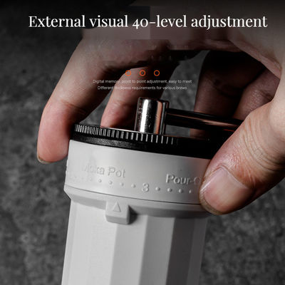 30 g Capacidad de cuerpo de plástico molinilla de café manual con barril de cerámica ajustable externo