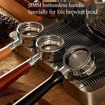 Ninguno Tipo de Flatware Perfección de café de madera portátil con embudo de acero inoxidable de 58 mm
