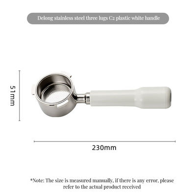 Portafiltro de café de madera de acero inoxidable de 51 mm de madera cerámica sólida