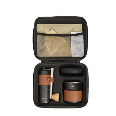 Taza de filtro de cerámica de hueso para estilo de diseño clásico Conjunto de elaboración de café portátil al aire libre