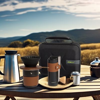 Grinder de mano de acero inoxidable taza de filtro cerámico para fácil elaboración de café en movimiento