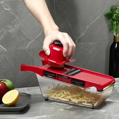 Herramientas de cocina duraderas versátiles de 16 cuchillas de bambú de acero inoxidable Chopper de alimentos