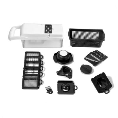 Genius 22-Función de acero inoxidable de bambú Chopper de alimentos su herramienta de cocina versátil