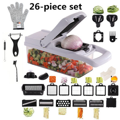 El último cortador de frutas y verduras de bambú de 22 en 1 Herramientas de cocina duraderas para cocinas ocupadas