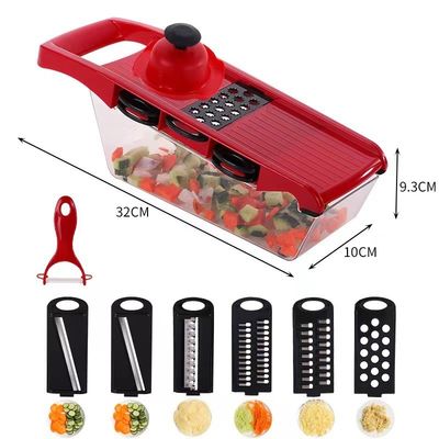 Material de grado alimenticio multifuncional 16 en 1 cortador de verduras manual para comidas saludables