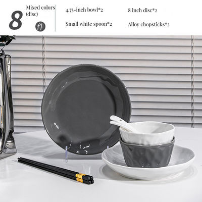 Conjunto de vajilla de cerámica de oro perfecto para el hogar y el hotel incluye cuencos 12 usuarios