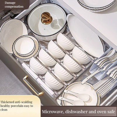 Casa Hotel Restaurante Bodas Cerámica Blanco Porcelana Plato Bowl Set Color personalizado