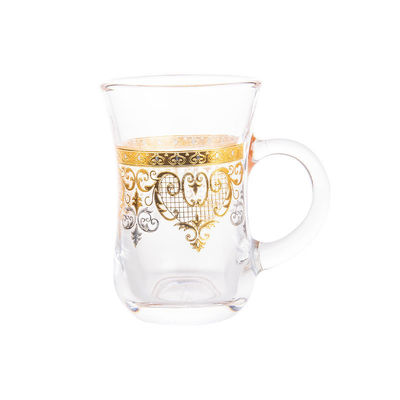 2024 patrón de oro Turco cristal de vidrio de la taza de juego Elegante diseño retro para cualquier ocasión