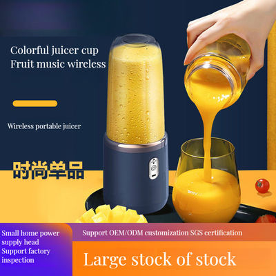 Supermercados Mezclador de zumo de bambú portátil de 400 ml con contenedor y carga de batería