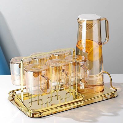 2024 Casa Hotel Restaurante Oficina Botella de vidrio transparente para beber Set regalo perfecto